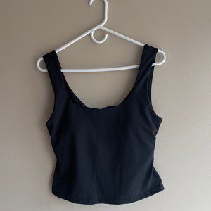 Oasis Twist Built In Bra Tank Fabletics (L) Black